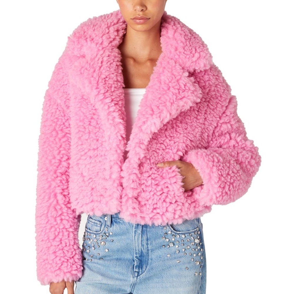 Blank NYC candy bar Sherpa jacket